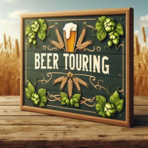 Sign for beer touring.